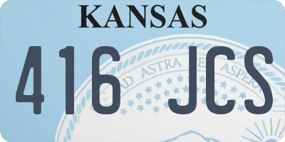 KS license plate 416JCS