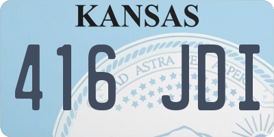 KS license plate 416JDI