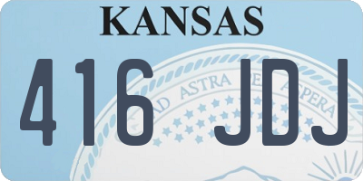 KS license plate 416JDJ