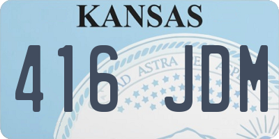 KS license plate 416JDM