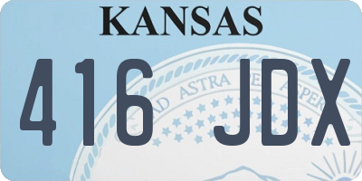 KS license plate 416JDX