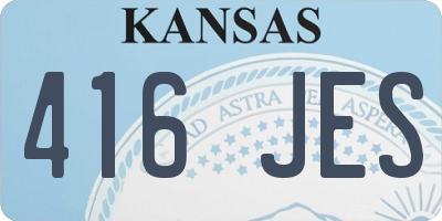 KS license plate 416JES