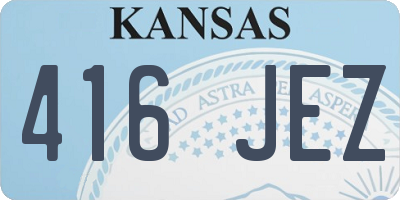 KS license plate 416JEZ
