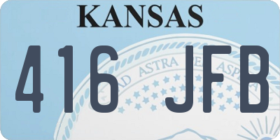 KS license plate 416JFB
