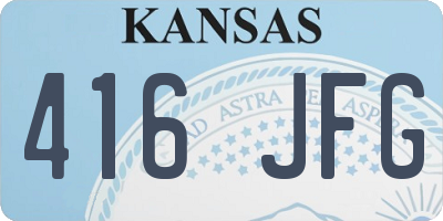 KS license plate 416JFG