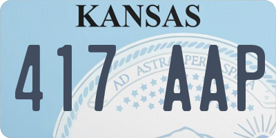 KS license plate 417AAP