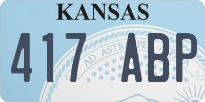 KS license plate 417ABP