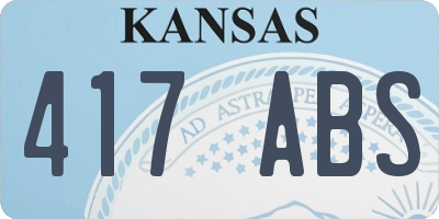 KS license plate 417ABS