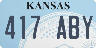 KS license plate 417ABY