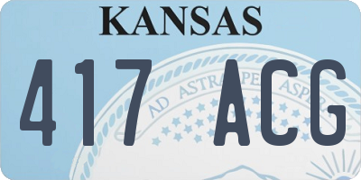 KS license plate 417ACG