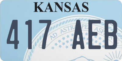 KS license plate 417AEB