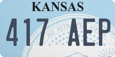KS license plate 417AEP