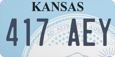KS license plate 417AEY