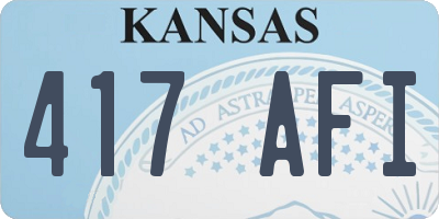 KS license plate 417AFI