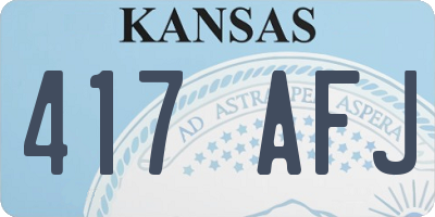 KS license plate 417AFJ