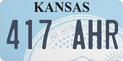KS license plate 417AHR