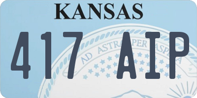 KS license plate 417AIP