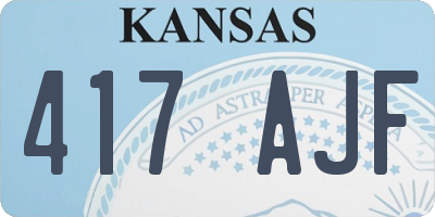 KS license plate 417AJF