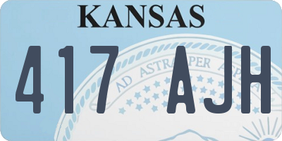 KS license plate 417AJH