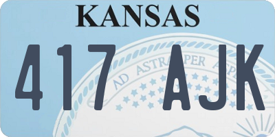 KS license plate 417AJK