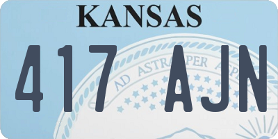 KS license plate 417AJN