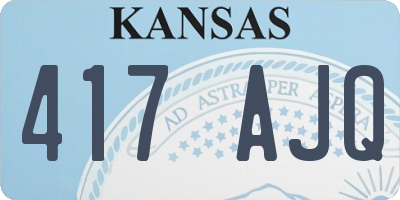 KS license plate 417AJQ