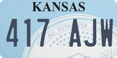 KS license plate 417AJW