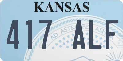 KS license plate 417ALF