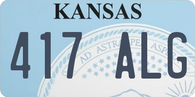KS license plate 417ALG