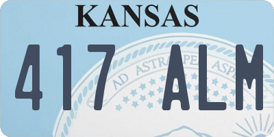 KS license plate 417ALM