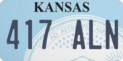 KS license plate 417ALN