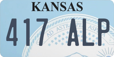 KS license plate 417ALP
