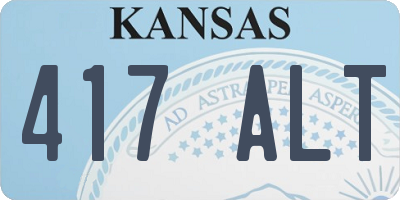 KS license plate 417ALT
