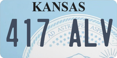 KS license plate 417ALV