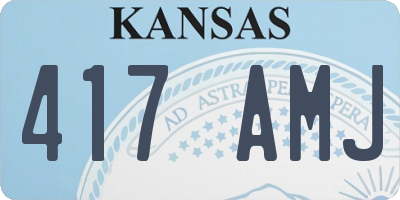 KS license plate 417AMJ