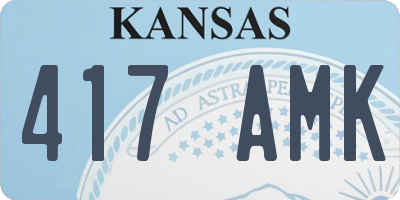 KS license plate 417AMK