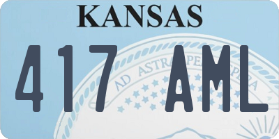 KS license plate 417AML