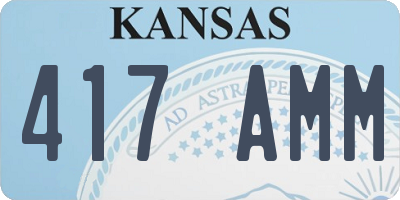 KS license plate 417AMM