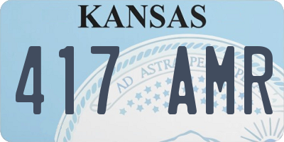 KS license plate 417AMR