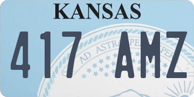 KS license plate 417AMZ