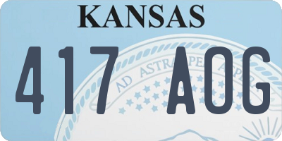 KS license plate 417AOG