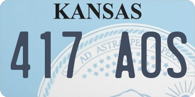 KS license plate 417AOS