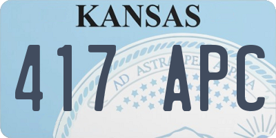 KS license plate 417APC