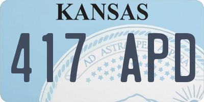 KS license plate 417APD