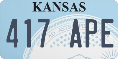 KS license plate 417APE
