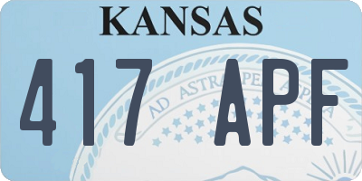 KS license plate 417APF