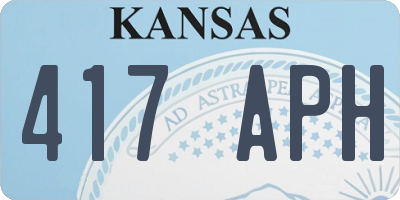 KS license plate 417APH