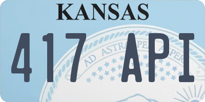 KS license plate 417API