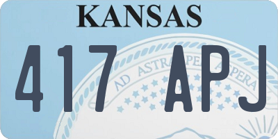 KS license plate 417APJ