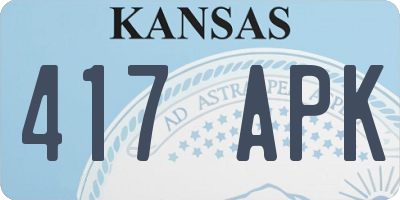 KS license plate 417APK